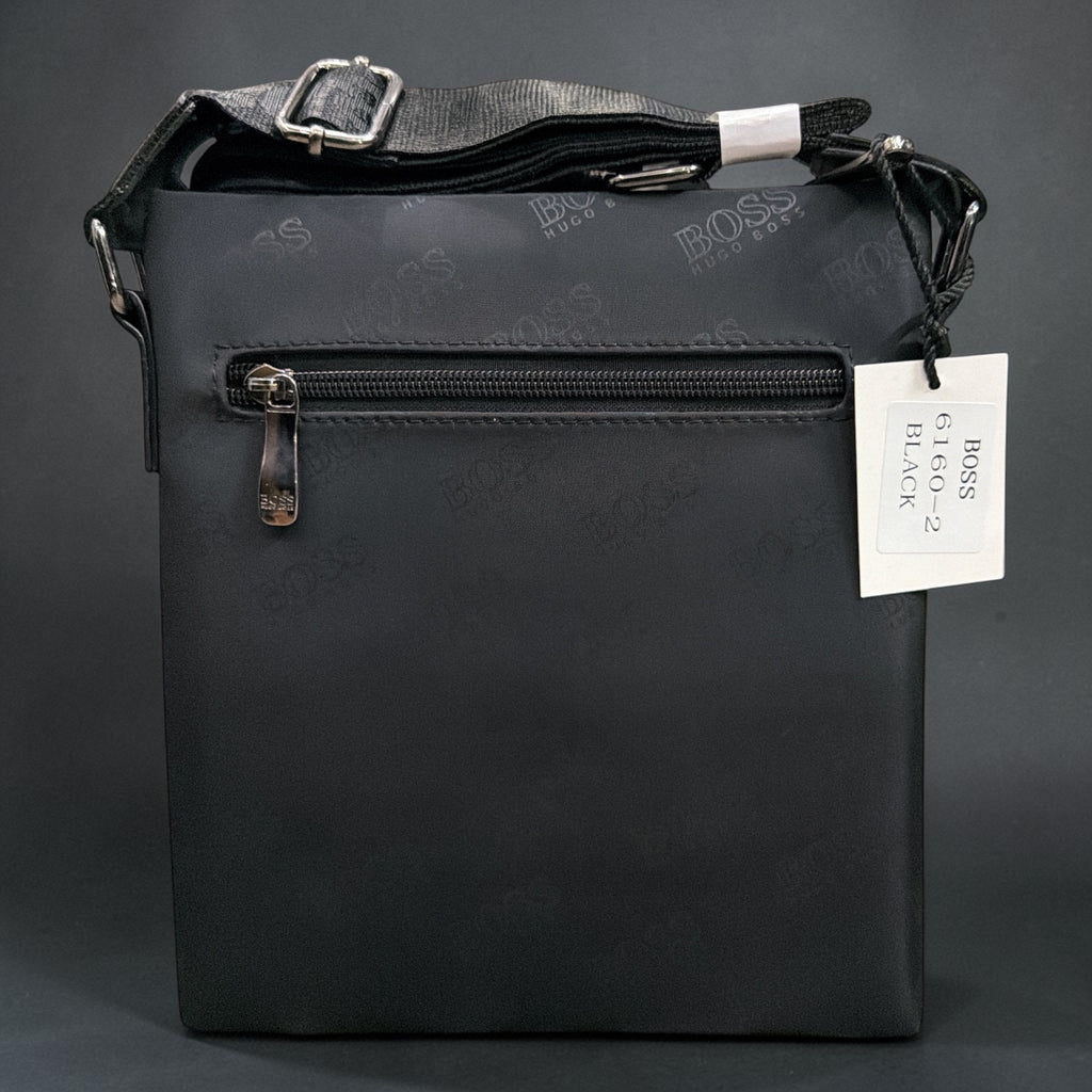 Premium Black Monogram Crossbody Shoulder Bag