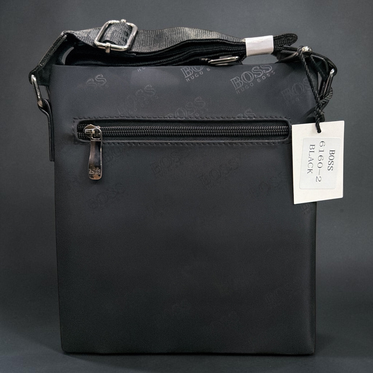Premium Black Monogram Crossbody Shoulder Bag