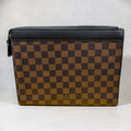 Monogram Checkered Handbag & Mini Pouch Set
