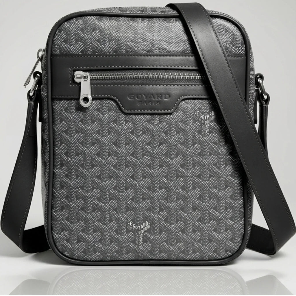 Goyard_grey_Goyardine_canvas_crossbody_bag_with_front_zip_pocket_and_adjustable_strap