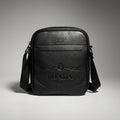 Prada Black Debossed Grain Leather Crossbody Bag